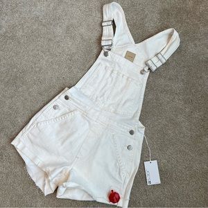 NWT Joe’s white jean overalls- XS